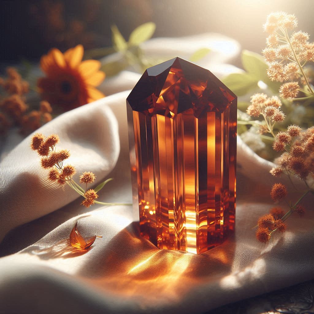 photo of an amber crystal